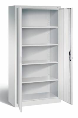 Stahlschrank 93 cm breit Lichtgrau-Lichtgrau