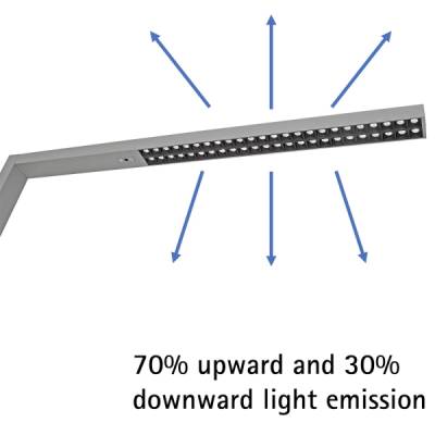 LED-Standleuchte MAULsirius colour vario sensor - silber Leuchtenkopf