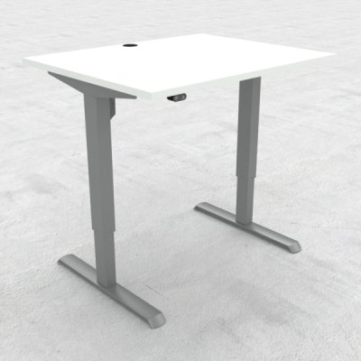 Steh-Sitz-Schreibtisch CS 100 cm Weiss