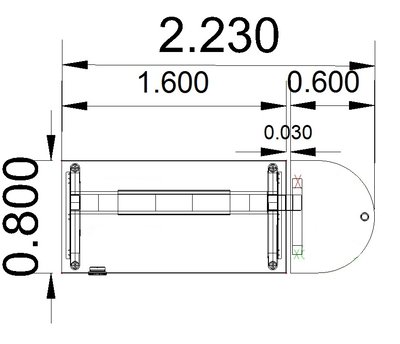 Schreibtisch XBM mit Anbautisch Stellfläche