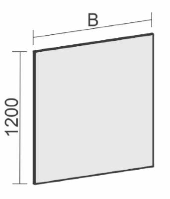 Stellwand eco 120 cm hoch Zeichnung