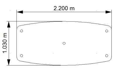 Zeichnung Konferenztisch 220 cm