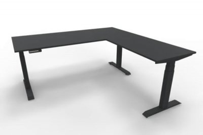 Winkelschreibtisch 180x180 cm Move4 Anthrazit-Anthrazit