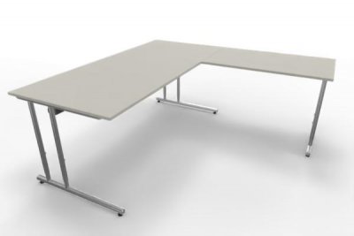 Winkelschreibtisch 180x180 cm Artline Weiß