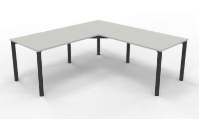 Winkelschreibtisch GAV1 200x200 cm anthrazit Weiss