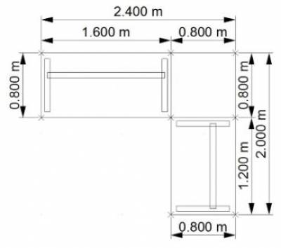 Schreibtischkombination GS18 Buche