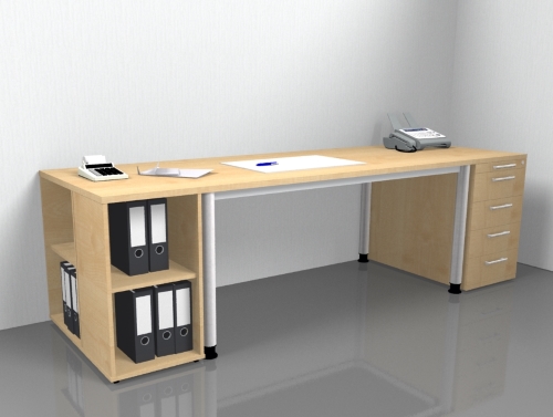 und Schreibtisch Schubladen mit Anstellcontainern