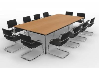 Besprechungstisch DC6 mit 12 Stühlen Tische Buche