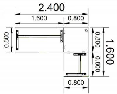 Büromöbelset Komplettbüro G3 Stellfläche Schreibtischkombination