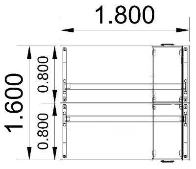 Doppelarbeitsplatz Z3 Stellfläche