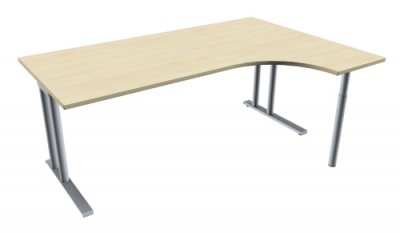 EDV-Schreibtisch TEN 180 cm, rechts ahorn