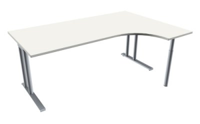 EDV-Schreibtisch TEN 180 cm, rechts weiß