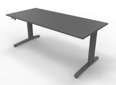 Elektrisch höhenverstellbarer Schreibtisch 180x80 cm XBM Grafit-Grafit