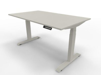 elektrisch höhenverstellbarer Schreibtisch Move4 140x80 cm Weiß-Weiß