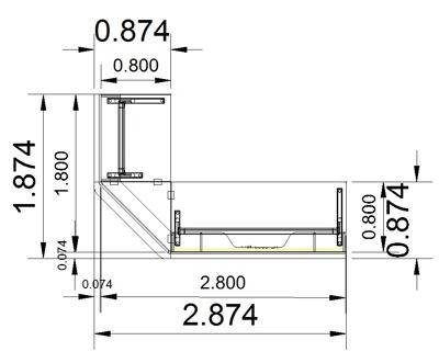 Empfangstheke Solid 280x180 cm Stellfläche