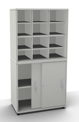 Fächerschrank TEN mit 12 Fächern Weiss