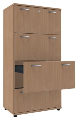 Registraturschrank TEN 4 Ordnerhöhen, 80 cm breit Buche