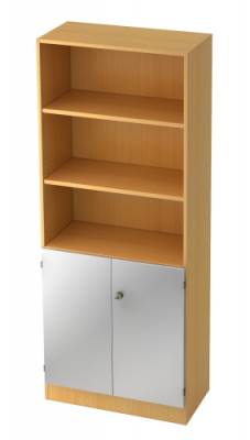 Aktenschrank 5 OH Front 2 OH Buche/silber