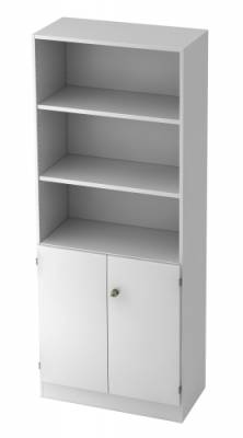 Aktenschrank 5 OH Front 2 OH weiss