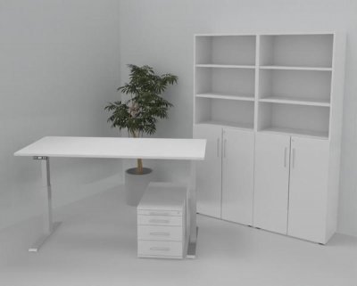 Büromöbelset Komplettbüro HDK1 Weiss