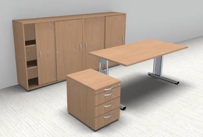 Komplettbüro GS3 Buche