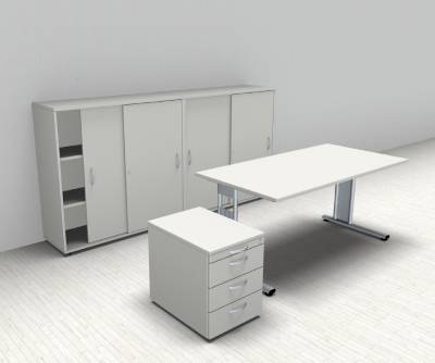 Komplettbüro GS3 Weiss