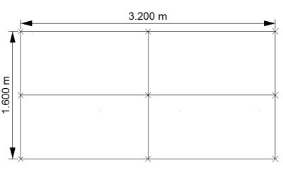 Zeichnung Maße Konferenztisch 320 x 160 cm