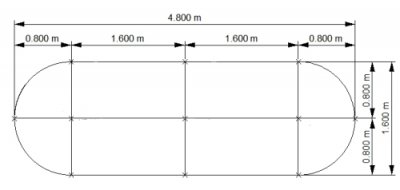 Konferenztisch Köln 480 x 160 cm Maße