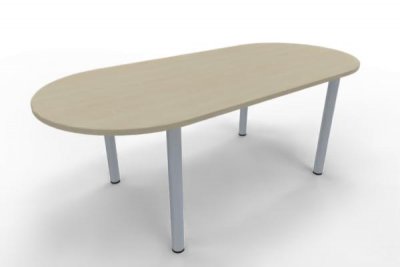 Konferenztisch Mega 200x90 cm oval Ahorn