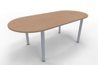 Konferenztisch Mega 200x90 cm oval Buche