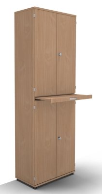 Modulschrank TEN 6 OH 80 cm breit mit Auszugsplatte Buche