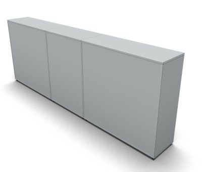 Raumteilerschrank Mega Stehtheke 320 cm Lichtgrau