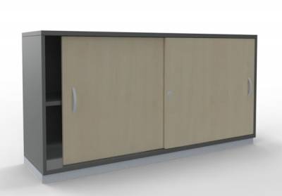 Schiebetürenschrank TEN 2 OH, 160 cm Metallsockel