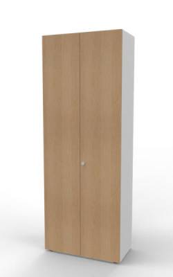 Aktenschrank Master 6 OH 80 cm breit Weiss-Eiche