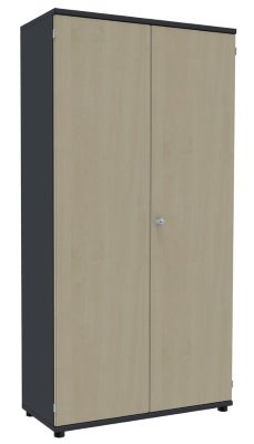 Aktenschrank TEN 5 Ordnerhöhen, 100 cm breit onyxgrau/Ahorn