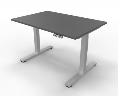 Höhenverstellbarer Schreibtisch DSM 120 cm Grafit-Silber