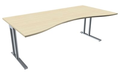 Schreibtisch TEN Ergo 200 cm Ahorn