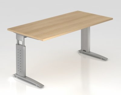 Schreibtisch Unna 160 cm Silber Eiche