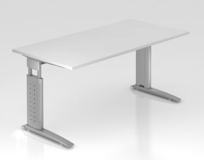 Schreibtisch Unna 160 cm Silber Weiss