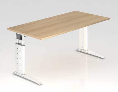 Schreibtisch Unna 160 cm Weiss Eiche