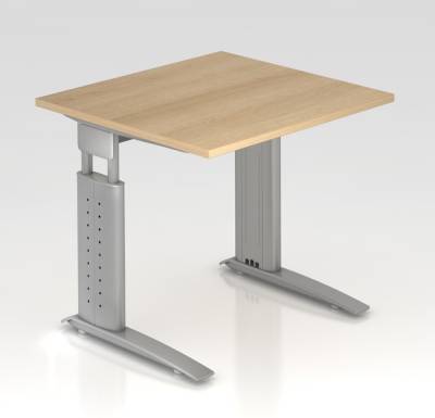 Schreibtisch Unna 80 cm Silber Eiche