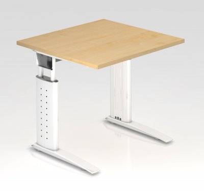 Schreibtisch Unna 80 cm Weiss Ahorn