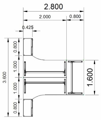 Schreibtisch-Kombination TZ1 für 3 Personen Stellfläche