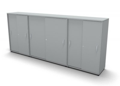 Raumteilerschrank Mega Stehtheke 280 cm Lichtgrau