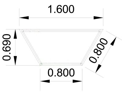 Trapeztisch Abmessungen