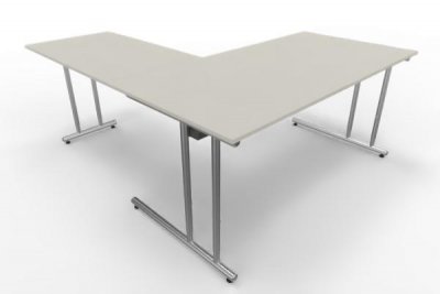 Winkelschreibtisch Artline 160x180 cm Weiß