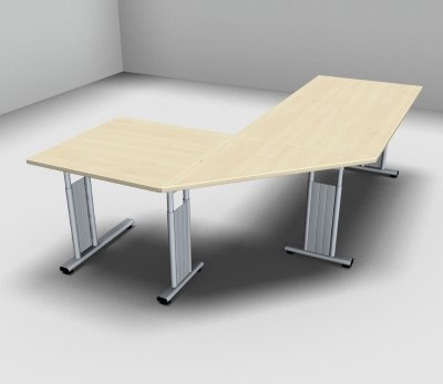 Winkelschreibtisch GR2 240x160cm Ahorn