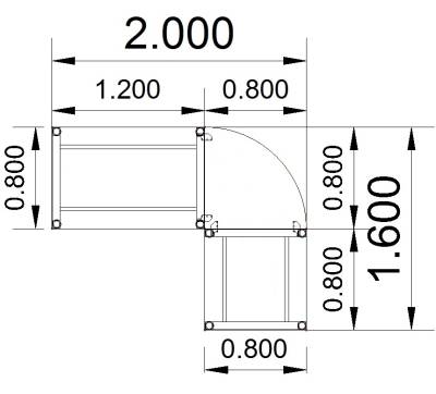 Schreibtischkombination J1 Winkelschreibtisch Stellfläche