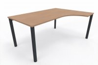 EDV-Schreibtisch 160 cm Vierfuß-Gestell anthrazit Buche