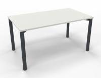 Schreibtisch 140 cm Gestell anthrazit Weiss